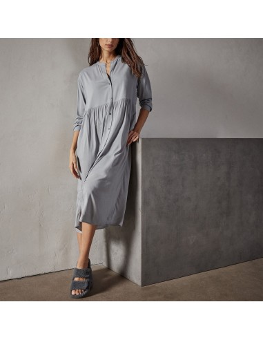 Stretch Viscose Voile Shirt Dress - Ocean Mist Toutes les collections ici