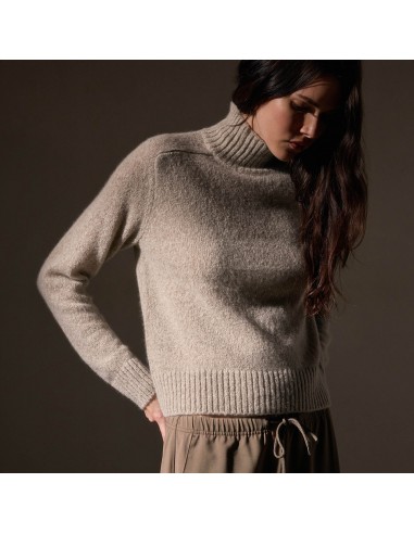 Cashmere Funnel Neck Sweater - Hazel brillant des détails fins