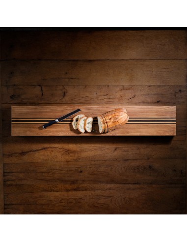 9X50" Teak Serving Board with Triple Stripe - Teak/Natural Finish Comparez et commandez 